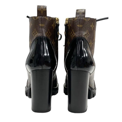 Louis Vuitton Star Trail Line Monogram Boots Short Boots Shoes Leather Brown