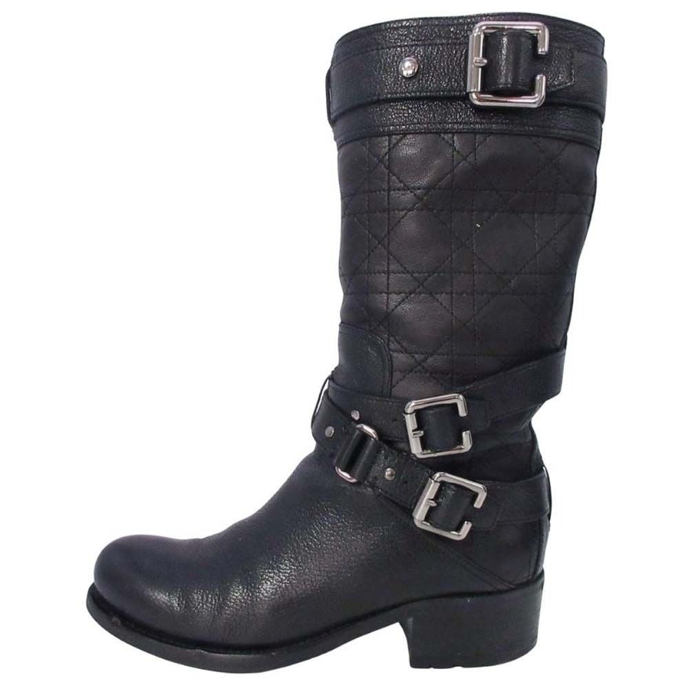 Dior Biker Cannage Low Boot Boots Black