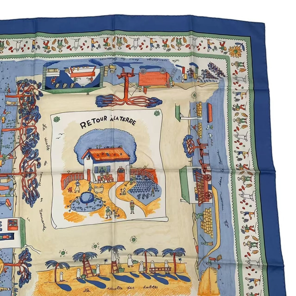 Hermes Scarf Carre 90 RE Tour a la Terre Return Blue Box — view 4