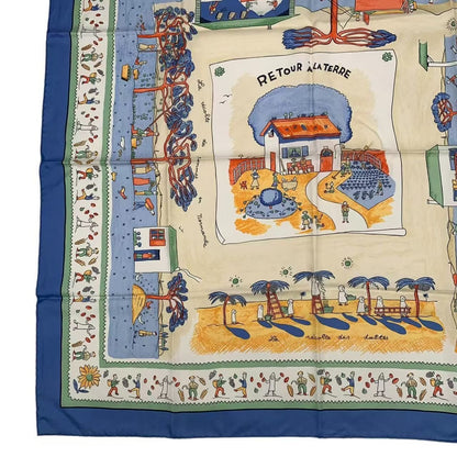 Hermes Scarf Carre 90 RE Tour a la Terre Return Blue Box — view 5