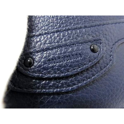Balenciaga neo-classic Leather Card Case Holder Pass Navy — view 4