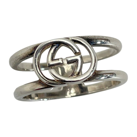 Gucci Interlocking GG Ring SV 925 Silver No 21 Ring