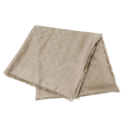 Louis Vuitton Muffler Shawl Silk Wool Monogram Verone Scarf
