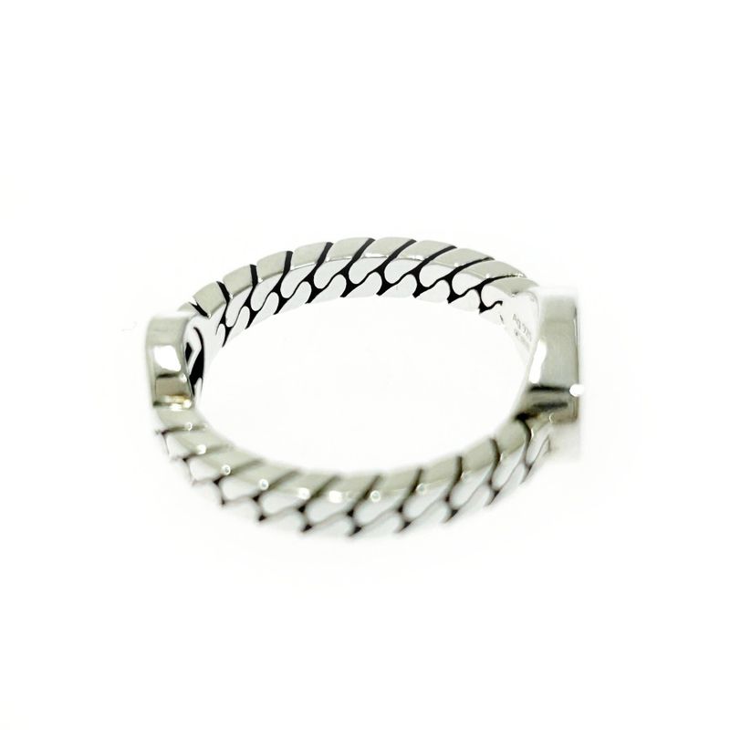 Gucci Silver Interlocking G Ring 3.3g 925 Engraved 399847 Ring