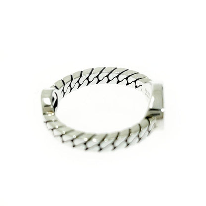 Gucci Silver Interlocking G Ring 3.3g 925 Engraved 399847 Ring