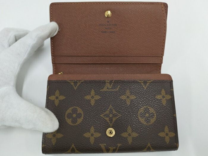 Louis Vuitton Portmonnais Bietresole Fold Wallet Monogram Brown M61730