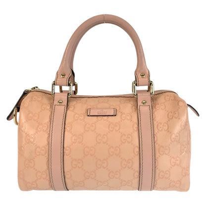 Gucci Guccissima Pink Gold Leather Mini Boston Bag