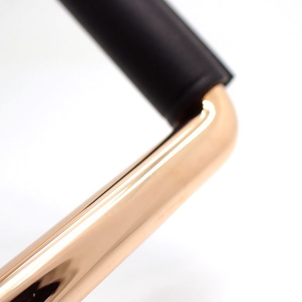 Hermes Equestre GM Necklace PG Pink Gold X Black Leather Same As Unused Box
