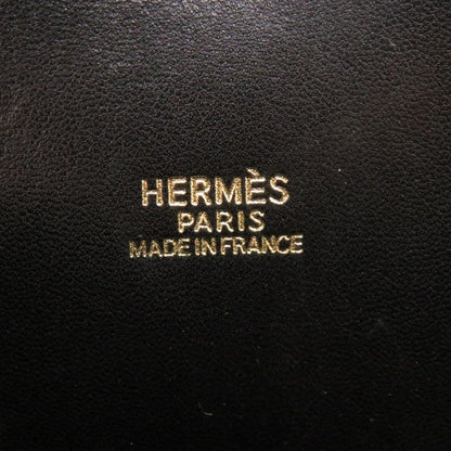Hermes Bolide 35 Box Calf Black Gold Hardware □C Engraved Handbag Black 1657