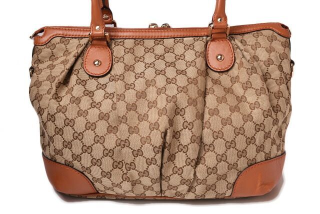 Gucci Tote Shoulder Bag Gucci 2-way Bag GG Brown Beige Light Brown 285730