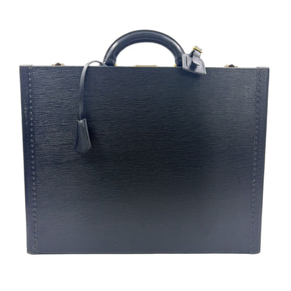 Louis Vuitton Epi President Leather Black Travel Bag Gold