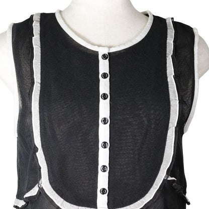 Chanel Sleeveless 07P P30617v13551 Cotton Black Women Tank Top