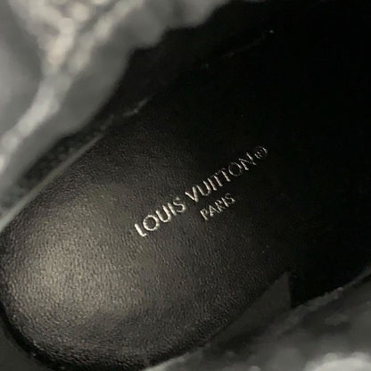 Louis Vuitton Silhouette Line Monogram Short Boots Leather Black Brown Black