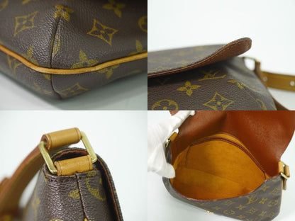 Authentic Louis Vuitton LV Musette Tango Short Monogram Shoulder Bag Brown