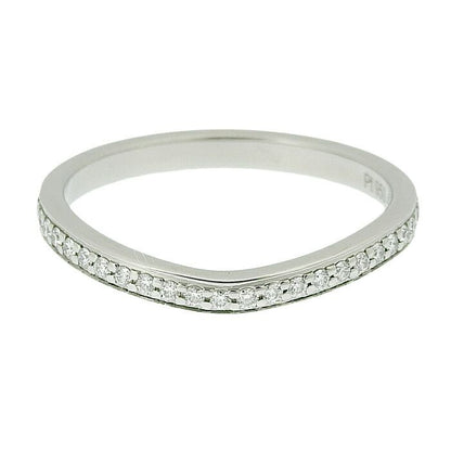 Cartier Ballerina Curved Half Eternity Diamond Ring Pt950 Platinum Diamond #49