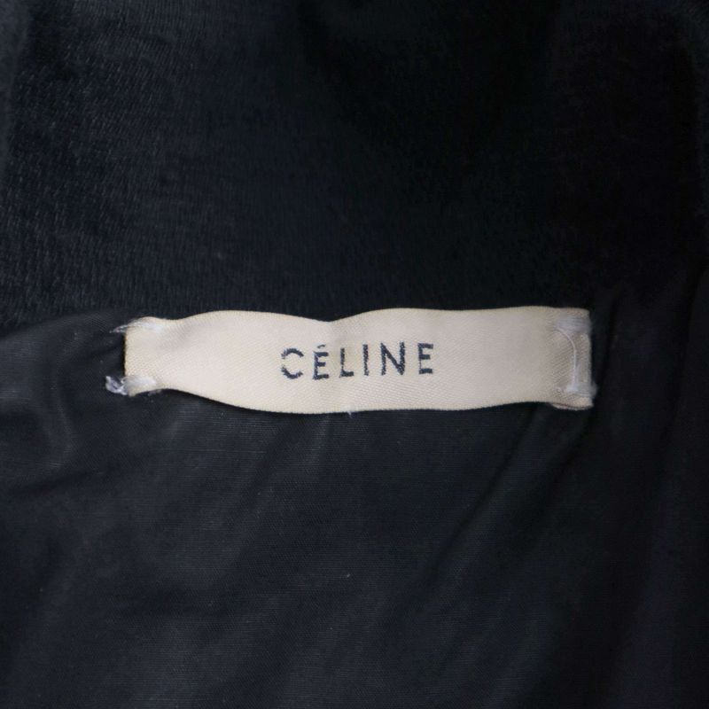 Celine by Phoebe Philo 12aw Leather Shoulder Melton Duffle Coat 6999 028-99016