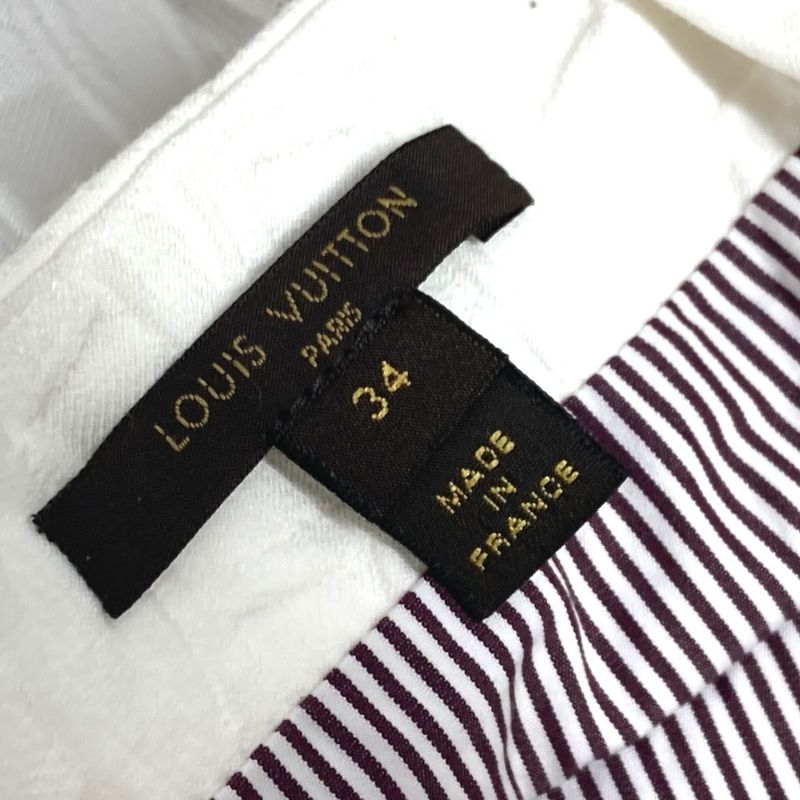 Louis Vuitton Skirt Monogram Logo Cotton White