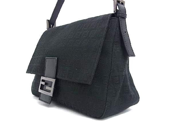 Fendi Zucca Pattern Zucchino Mamma Bucket Nylon Canvas One Shoulder