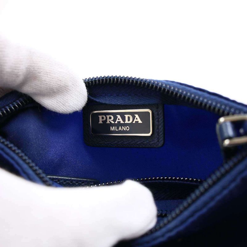 Prada Nylon Mini Pouch Deep Blue
