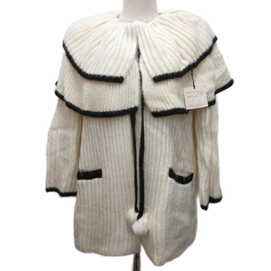 Saint Laurent Yves Tagged Knit Sweater Long Sleeve Sera Color Logege Bicolor M