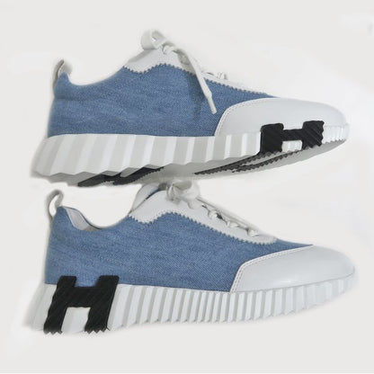 Hermes Bouncing Sneakers Size 38.5 Blue White Apparel — view 5