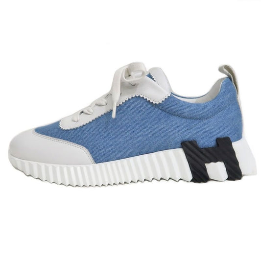Hermes Bouncing Sneakers Size 38.5 Blue White Apparel
