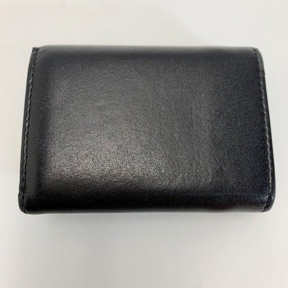 Fendi F's Compact Leather Black Trifold Wallet