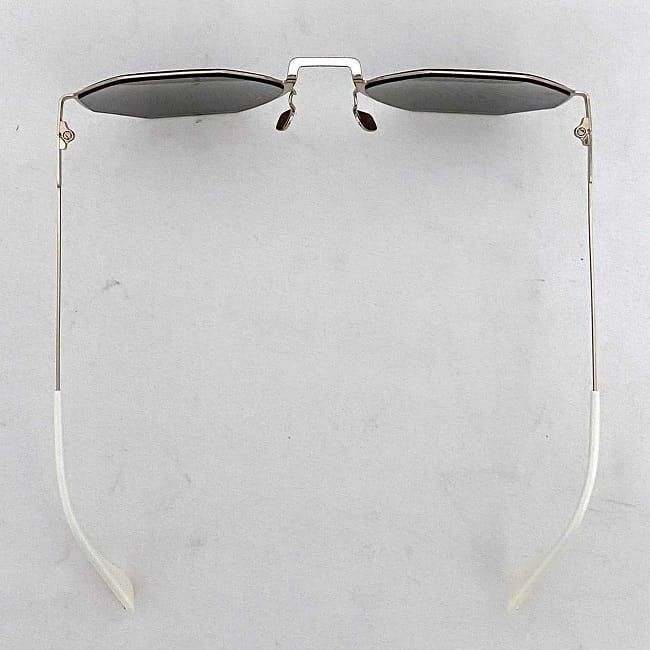 Fendi Sunglasses Gray Mirrored Lenses Gold White