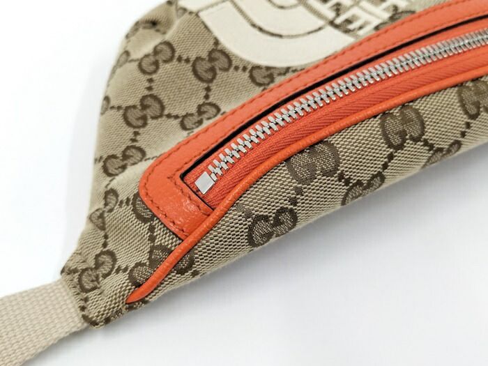 Gucci Belt Bag North Face Collaboration GG Canvas Leather Beige Brown 650299