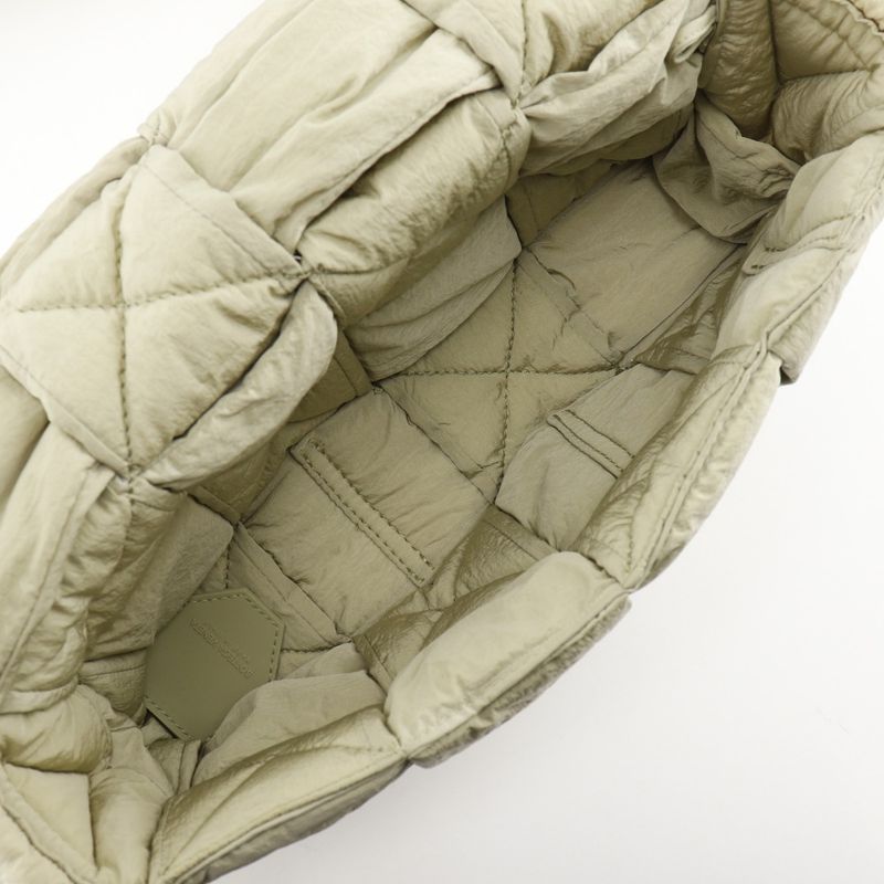 Bottega Veneta Bottega Veneta Padded Tech Cassette Maxi Intrecciato Nylon Khaki