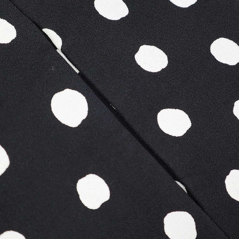 Saint Laurent Paris 20ss Rayon Dot Dress 582689 Y355v Black F34