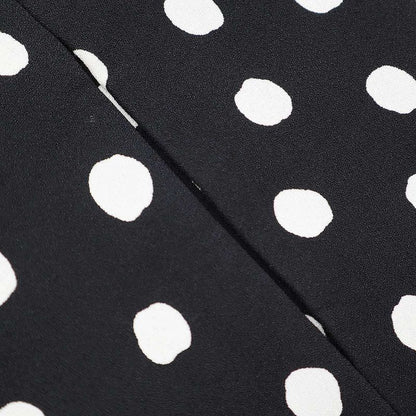 Saint Laurent Paris 20ss Rayon Dot Dress 582689 Y355v Black F34