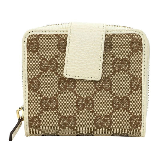 Gucci Bifold Wallet in GG Canvas Beige White