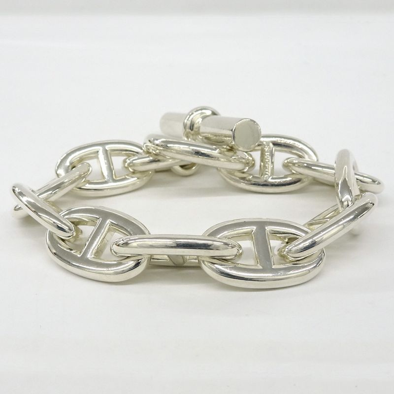 Hermes Chaine D'ancre T GM Bracelet 10 Frames Sv925 Unisex Jewelry -