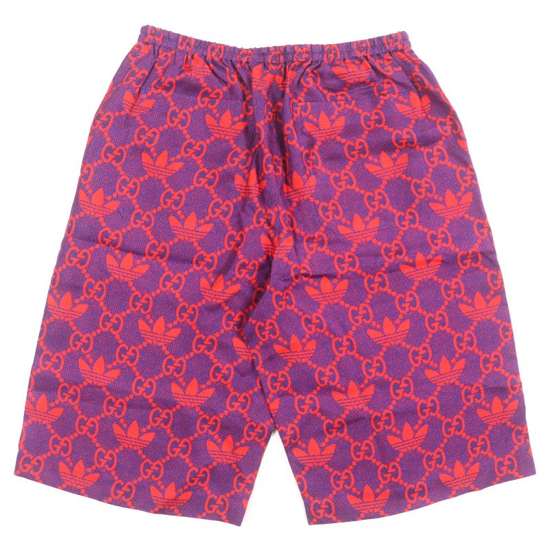  Gucci Adidas Gucci Adidas 691440 Micro GG 100% Silk Michele Period Button Fly