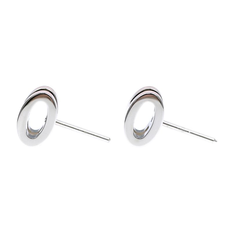 Hermes Earrings Pop Ash Mini H Pair Pink Silver Color Jewelry Others