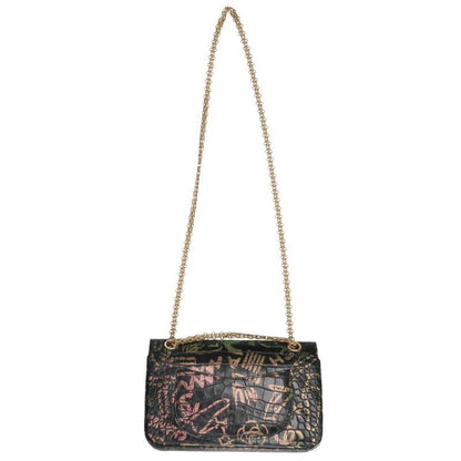 Chanel 2.55 Graffiti Croc Shape Push W Flap Chain Shoulder Bag Men 25