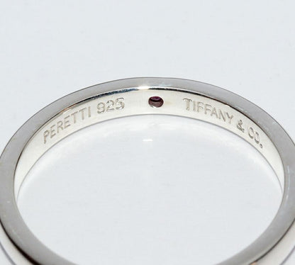 Tiffany & Co Ring SV Ruby 1P Elsa Peretti Stacking Band Ring