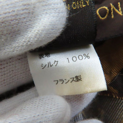 Louis Vuitton 100% Silk Leopard Print V-neck French Sleeves Pleats Dress Brown