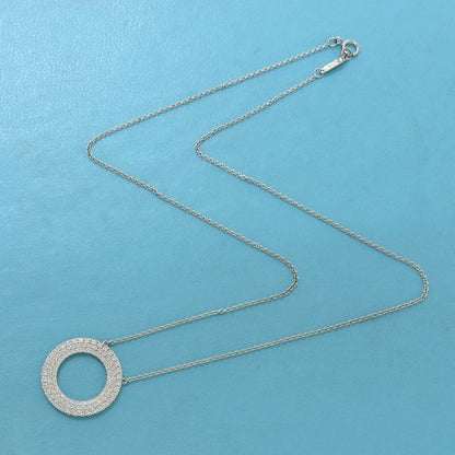 Tiffany & Co Metro Circle Diamond Necklace /3 Rows