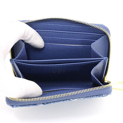 Louis Vuitton LV Remix Zippy Coin Purse Monogram Denim Blue M82957 Wallet S Rank
