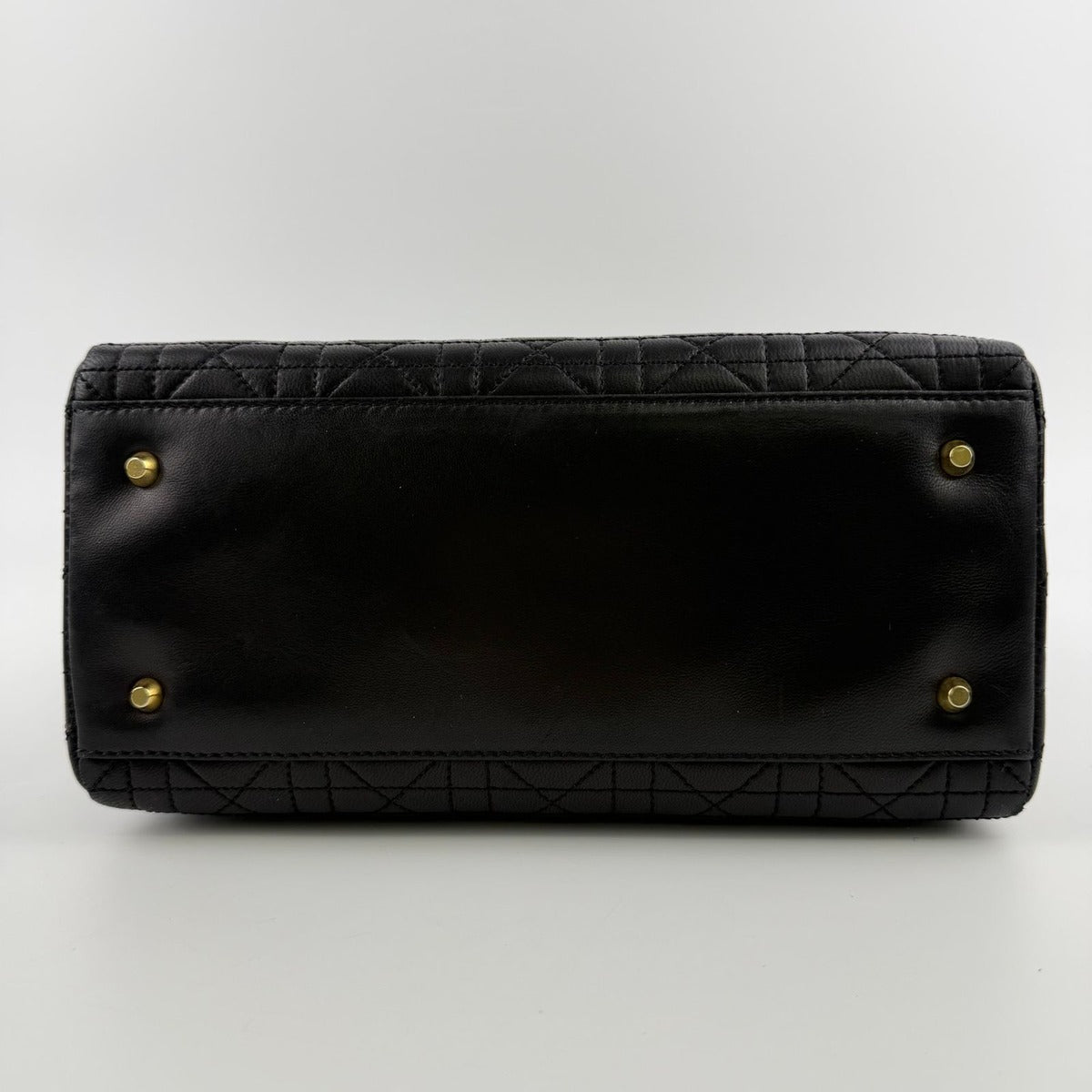 Dior Lady Handbag Black Leather Vintage — view 8