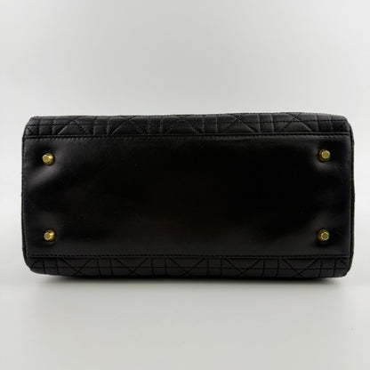 Dior Lady Handbag Black Leather Vintage — view 8