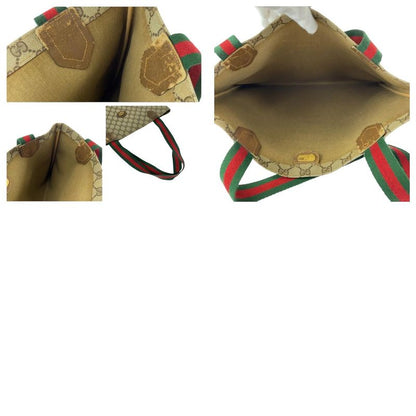 Gucci Vintage Old Gucci Sherry Line Beige GG Supreme Canvas 002 63 0048 Tote
