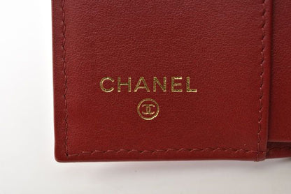 Unused Chanel Mini Wallet Trifold Wallet Caviar Skin Dahl Cles D