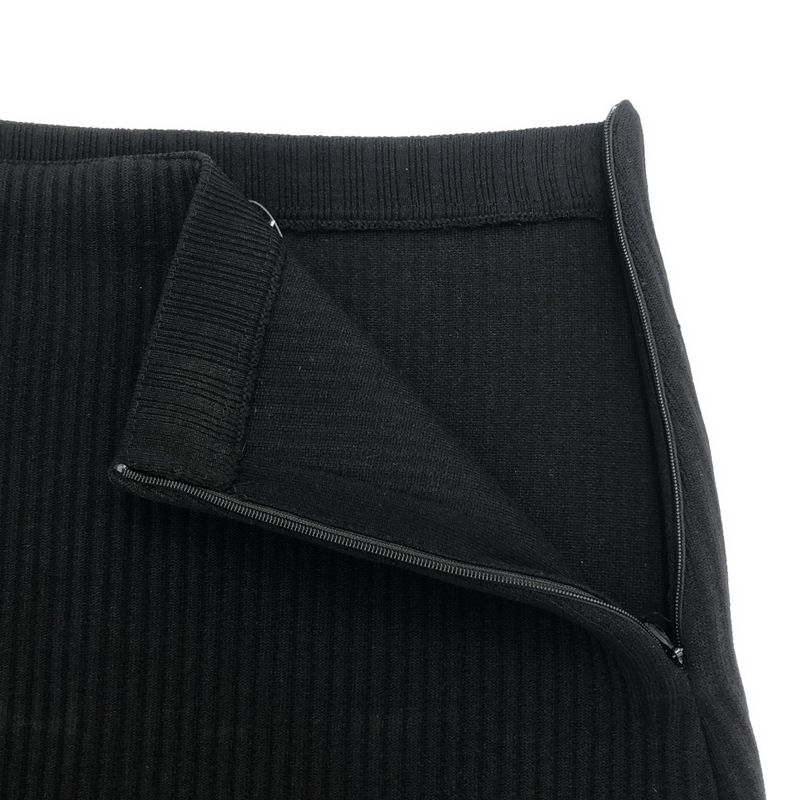 Balenciaga 20aw Heavyweight Ribbed Knit Skirt 641415 Black M