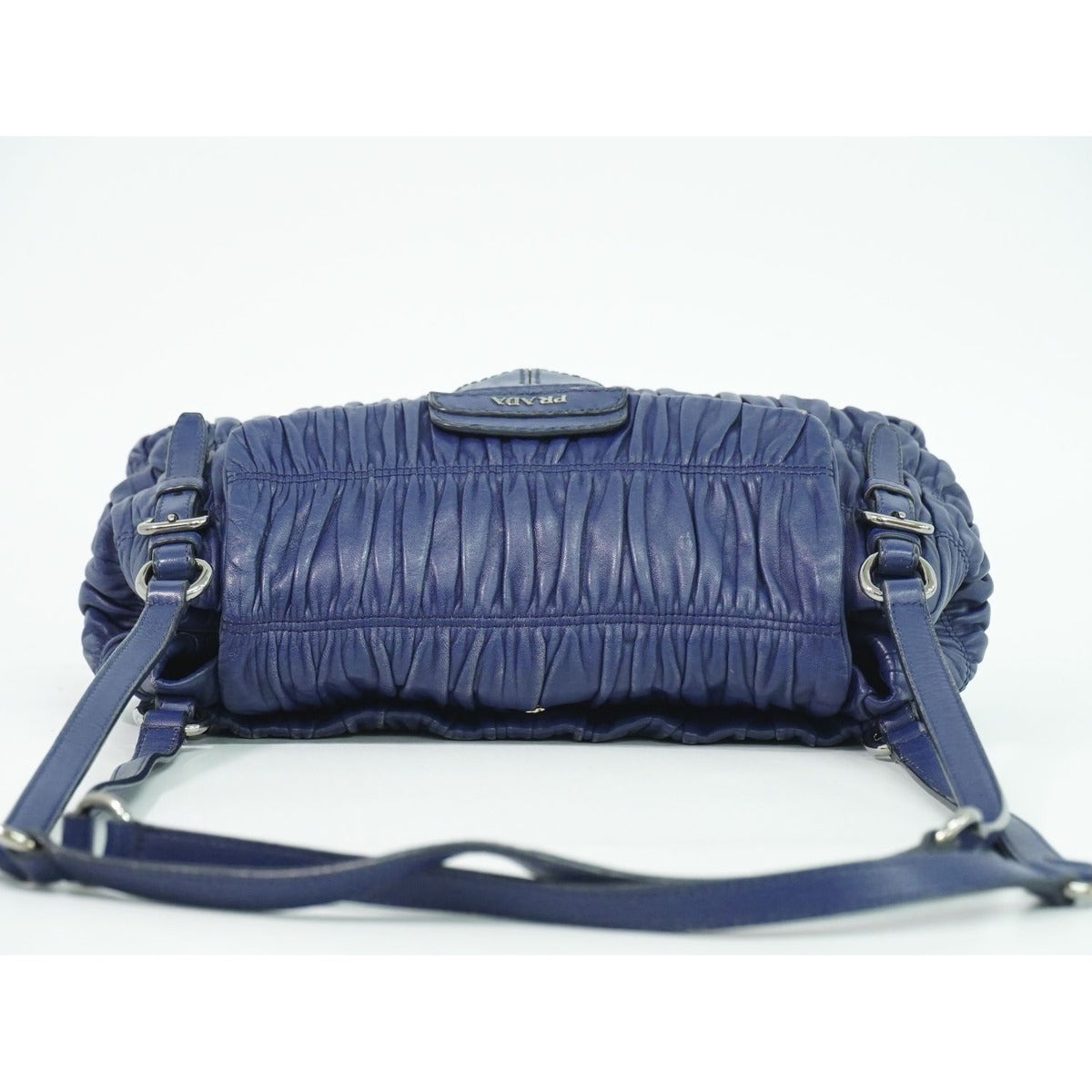 Prada Nappa Leather Shoulder Bag Navy — view 5