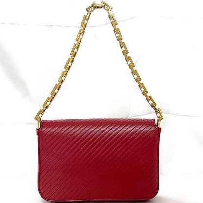 Saint Laurent Semi Shoulder Bag Red Chain