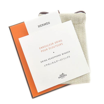 Hermes Small Accessories de Ring Vaux Epson Rose Confetti Earphone Holder