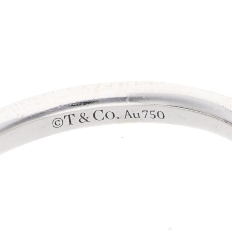 Tiffany & Co 18K White Goldt One Narrow White Gold Ring Men's Size 16.5